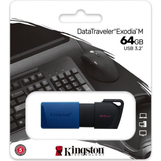 Memorie USB Flash Drive Kingston DataTraveler Exodia M, 64GB, USB 3.2, negru Memorie USB Flash Drive Kingston DataTraveler Exodia M, 64GB, USB 3.2, negru