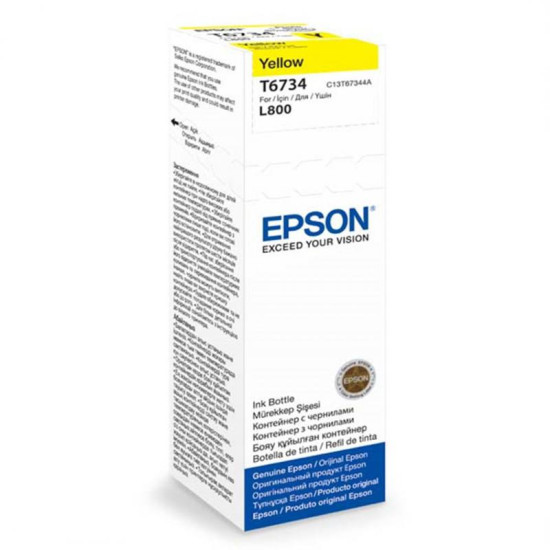 Cartus cerneala Epson T6734, yellow, capacitate 70ml, pentru Epson L800 Cartus cerneala Epson T6734, yellow, capacitate 70ml, pentru Epson L800