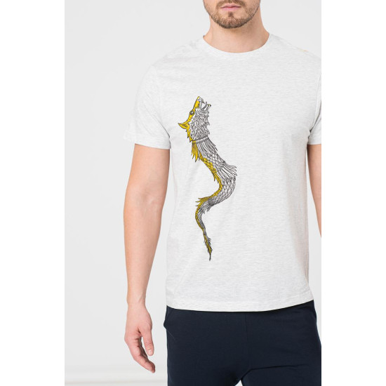 TRICOU CASUAL DRACON BARBATI LIGHT GRAY-XXL TRICOU CASUAL DRACON BARBATI LIGHT GRAY-XXL