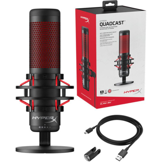 Microfon HP HyperX QuadCast, negru Microfon HP HyperX QuadCast, negru