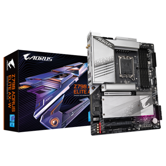 Placa de baza Gigabyte Z790 AORUS ELITE AX-W, LGA1700, 4X DDR5,1X HDMI, 1X DisplayPort, WI-FI 6E, 3X pcie x16, 4xM.2, 6Xsata 6gbps, ATX