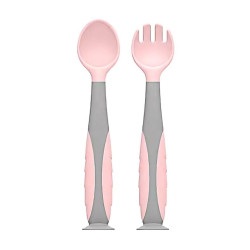 Set lingurita si furculita , roz, U-Grow