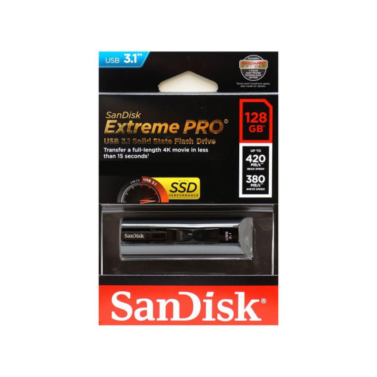 Memorie USB Flash Drive SanDisk Extreme PRO, 128GB, USB 3.1 Memorie USB Flash Drive SanDisk Extreme PRO, 128GB, USB 3.1