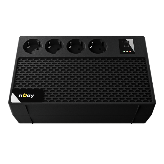 UPS nJoy Renton 650 Plus, 650VA / 360W, 4x prize Schuko conectate la baterie, 1x port incarcare USB Tip C 33W, 1x port de incarcare USB Tip A 18W, fara display LCD, tensiune nominala de intrare 230V Caracteristici Stabilizator (AVR) de tip Boost and Buck UPS nJoy Renton 650 Plus, 650VA / 360W, 4x prize Schuko conectate la baterie, 1x port incarcare USB Tip C 33W, 1x port de incarcare USB Tip A 18W, fara display LCD, tensiune nominala de intrare 230V Caracteristici Stabilizator (AVR) de tip Boost and Buck