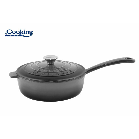TIGAIE ADANCA FONTA EMAILATA + CAPAC 24 X 8 CM, 2.5 L, MARBLE GREY, COOKING BY HEINNER TIGAIE ADANCA FONTA EMAILATA + CAPAC 24 X 8 CM, 2.5 L, MARBLE GREY, COOKING BY HEINNER