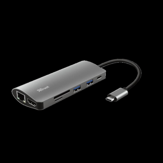 Hub USB Trust Dalyx, 7 porturi USB-C, negru Hub USB Trust Dalyx, 7 porturi USB-C, negru