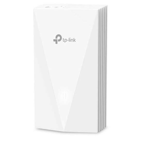 TP-Link Wireless Access Point EAP655-WALL, AX3000 Wireless Dual Band Indoor, 802.3af/at PoE, viteza transfer: 5 GHz 2402 Mbps, 2.4 GHz 574 Mbps, Interfata: Uplink: 1× 10/100/1000, Downlink: 3× 10/100/1000, dimensiuni: 143 × 86 × 42.6 mm.