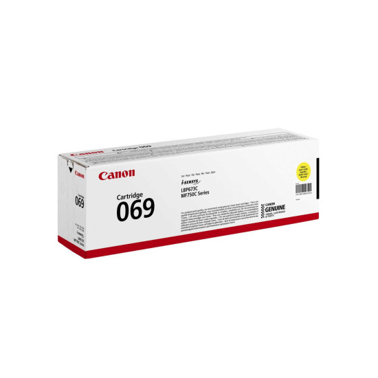 Toner Canon CRG069Y, Galben, capacitate 1900 pagini, pentru i-SENSYS LBP673Cdw, MF754Cdw, MF752Cdw. Toner Canon CRG069Y, Galben, capacitate 1900 pagini, pentru i-SENSYS LBP673Cdw, MF754Cdw, MF752Cdw.