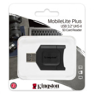 Card reader Kingston, USB 3.2 Gen1, Connector: USB-A, UHS-II Class, Compatible with: Windows® 10, Windows 8.1, Windows 8, Mac OS X v. 10.10.x+, Linux v.2.6.x+, Chrome OS