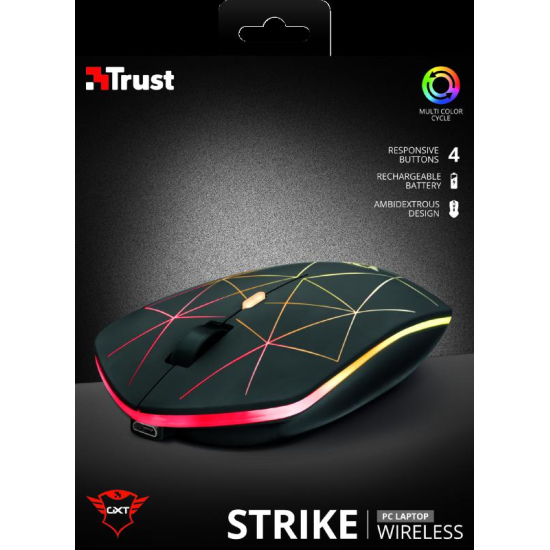 Mouse Trust GXT 117 Strike, Wireless Gam, negru Mouse Trust GXT 117 Strike, Wireless Gam, negru