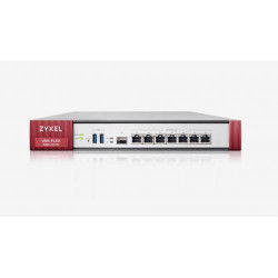 Zyxel USGFLEX200 Security Gateway, 10/100/1000 Mbps RJ-45 ports, 4 x LAN/DMZ 2 x WAN, 1 x SFP,2 x USB 3.0, 1800Mbps, 12V DC, 2.5A max, Rack- mountable, VPN IKEv2, IPSec, SSL, L2TP/IPSec. 1 an licenta USGFLEX200- EU0102F