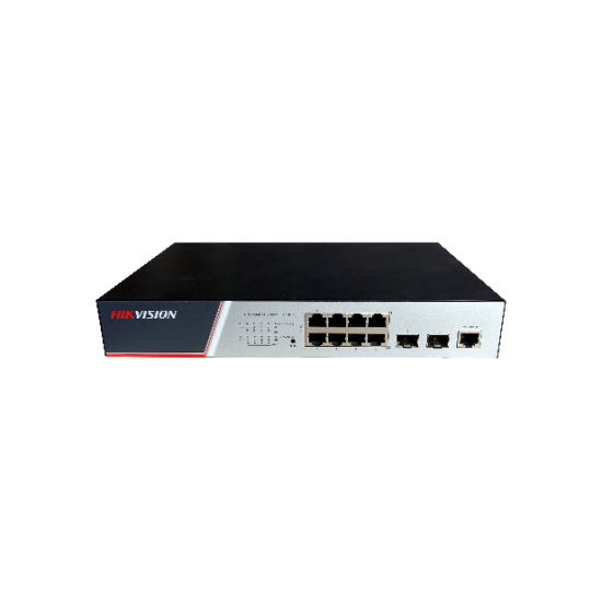 Switch Hikvision DS-3E2510P(B), Switching Capacity 336 Gbps, 8 Gigabit Poe electrical ports and 2 Gigabit / 100M SFP optical ports, Address Table 8 K, Support binding of IP, MAC, port and VLAN, dimensiuni: 280 mm × 44 mm × 180 mm, temperatura de functiona Switch Hikvision DS-3E2510P(B), Switching Capacity 336 Gbps, 8 Gigabit Poe electrical ports and 2 Gigabit / 100M SFP optical ports, Address Table 8 K, Support binding of IP, MAC, port and VLAN, dimensiuni: 280 mm × 44 mm × 180 mm, temperatura de functiona