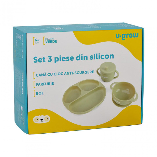 Set 3 piese silicon ,olive Set 3 piese silicon ,olive