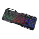 Kit Gaming Serioux Tobis 3 in 1, Tastatura de gaming, 104 taste, 7 taste Anti-ghosting, design slim, iluminare rainbow, structura metalica + taste negre, suport telefon, cablu USB 1.5M PVC, plug and play; Mouse gaming, senzor Sunplus 192, 1000-6400 DPI, s