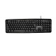 Tastatura Spacer SPKB-520 cu fir, USB, 104 taste, anti-spill, negru