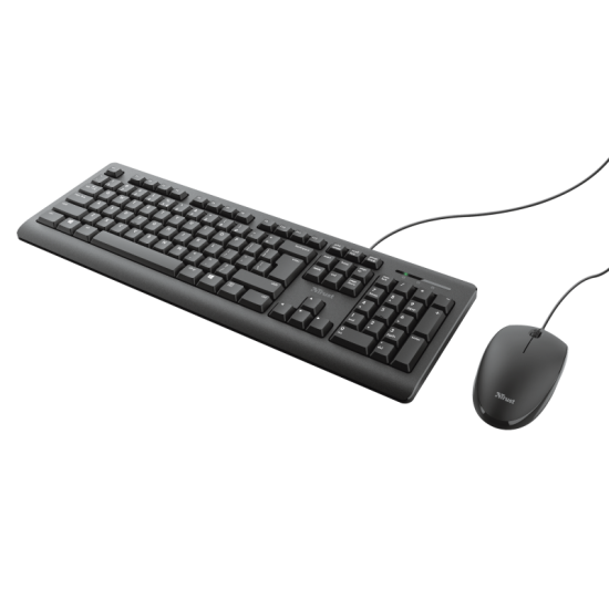 Kit tastatura + mouse Trust Primo, wired, negru