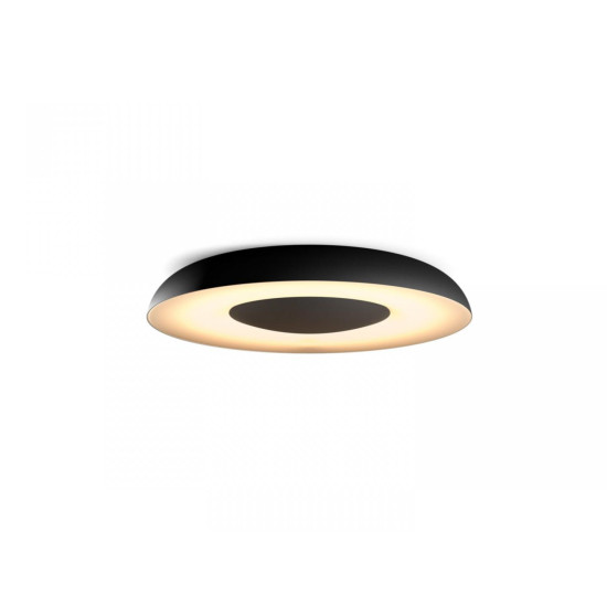 Plafoniera LED Philips Hue Still, Bluetooth, 22.5W (204W), 2500 lm, lumina alba (2200-6500K), IP20, Metal/Plastic, 39.1cm, Negru, In trerupator cu variator inclus