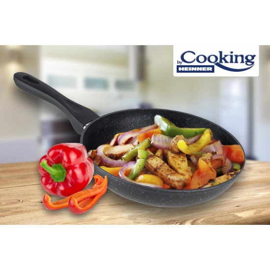 TIGAIE ALUMINIU 22X4.8 CM, BLACK SAND, COOKING BY HEINNER TIGAIE ALUMINIU 22X4.8 CM, BLACK SAND, COOKING BY HEINNER