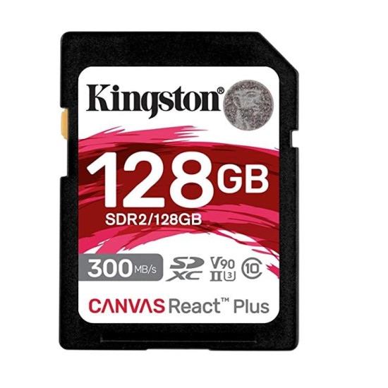 Card de Memorie SDHC Kingston Canvas React Plus 128Gb, Class 10 Card de Memorie SDHC Kingston Canvas React Plus 128Gb, Class 10