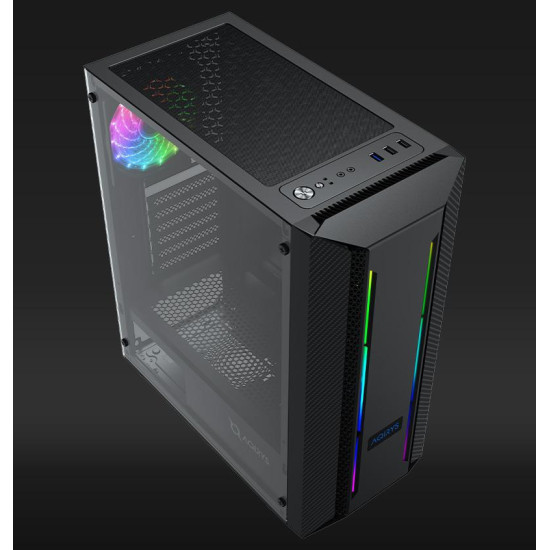 Carcasa Aqirys Mizar Midi Tower Black RGB