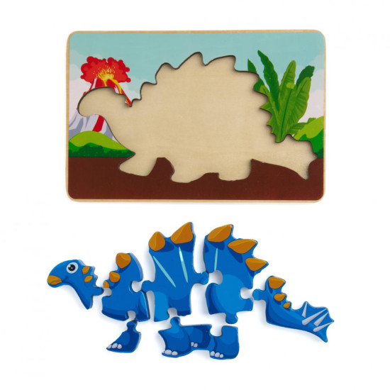 PUZZLE DIN LEMN TUOJIANGOSAURUS, 8 PIESE