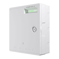 Sursa de alimentare supervizata in comutatie, putere totala 75W, alimentare 100-240Vac cu acumulator de back-up de 13.8Vdc si iesire auxiliara de 15 Vdc cu protectie la supraconsum • comutator antisabotaj pe placa • operare in mod stand alone sau superviz