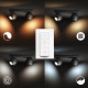 Spot LED Dublu Philips Hue Buckram, Bluetooth, 2xGU10, 2x5W, 700 lm, lumina alba (2200-6500K), IP20, 25.2x8.2cm, Metal, Negru, Intrerupator cu variator inclus Spot LED Dublu Philips Hue Buckram, Bluetooth, 2xGU10, 2x5W, 700 lm, lumina alba (2200-6500K), IP20, 25.2x8.2cm, Metal, Negru, Intrerupator cu variator inclus