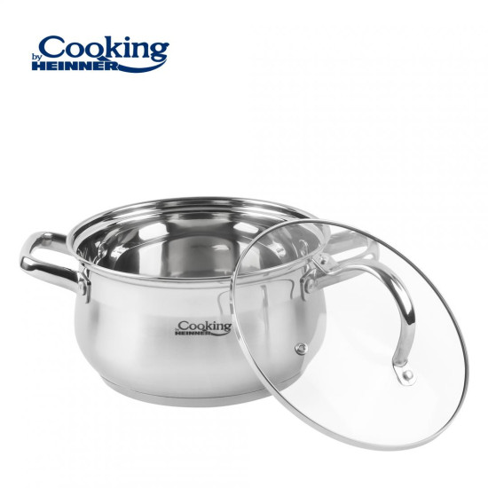 SEMIOALA INOX+CAPAC, 24 X 13.5 CM, 6.1 L, AMIRA, COOKING BY HEINNER SEMIOALA INOX+CAPAC, 24 X 13.5 CM, 6.1 L, AMIRA, COOKING BY HEINNER