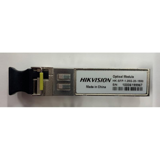Modul fibra optica Hikvision HK-SFP-1.25G-20-1550; TX1550nm/ 1.25G, RX1310nm/1.25G,LC, single mode and single fiber, 20km,0~70℃,SFP Modul fibra optica Hikvision HK-SFP-1.25G-20-1550; TX1550nm/ 1.25G, RX1310nm/1.25G,LC, single mode and single fiber, 20km,0~70℃,SFP