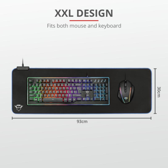 Mouse pad Trust GXT 764 Glide-Flex Flexible RGB, XXL, negru