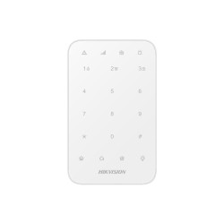 Tastatura wireless AX PRO Hikvision DS-PK1-E-WE, 868MHz two-way Tri-X wireless technology; distanta comunicare RF : 1200min camp deschis; Stay/away arming, disarming, alarm clearing for anumite zone sau pentru toate zonele; One-Push fire alarm, panic alar