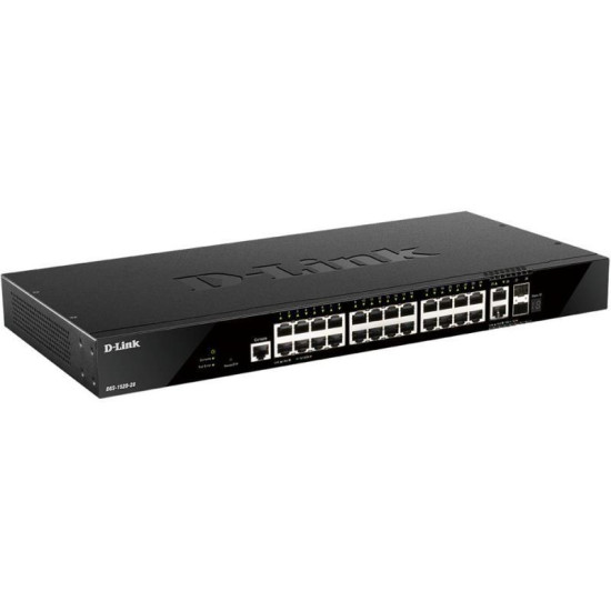 Switch D-Link DGS-1520-28, 28 porturi Gigabit,24 x 10/100/1000Base-T, 2 x 10GBase-T, 2 x 10G SFP+, Switching Capacity: 128 Gbps, Maximum Forwarding Rate: 95.24 Mbps, Maximum Power Consumption: 30.4 W Switch D-Link DGS-1520-28, 28 porturi Gigabit,24 x 10/100/1000Base-T, 2 x 10GBase-T, 2 x 10G SFP+, Switching Capacity: 128 Gbps, Maximum Forwarding Rate: 95.24 Mbps, Maximum Power Consumption: 30.4 W