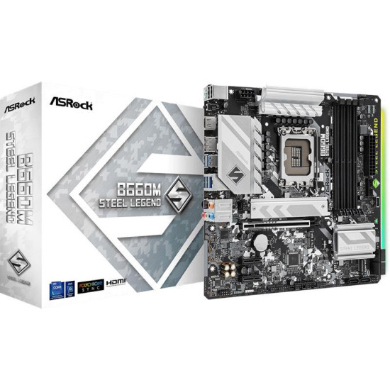 Placa de baza Asrock B660M STEEL LEGEND D4, LGA 1700