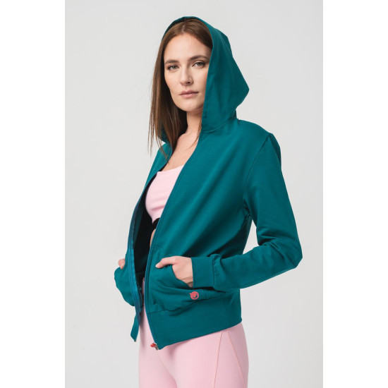 HANORAC COTON CASUAL FEMEI PETROL-M HANORAC COTON CASUAL FEMEI PETROL-M