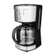 Cafetiera digitala Heinner HCM-D915BKS, control electronic, timer programabil, functie setare tarie cafea, afisaj LCD, capacitate: 1.5L, portfiltru si filtru detasabile si lavabile, oprire automata dupa 40 de minute, protectie impotriva functionarii fara 